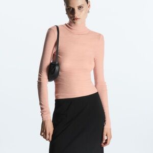 COS merino wool high neck top